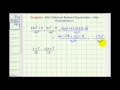 Rational Expressions and Simplification