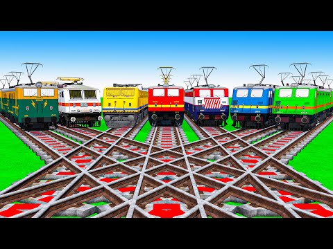 【踏切アニメ】あぶない電車 空中 9 Ms Trains Climbing Pynamid 2024🚦 Fumikiri 3D Railroad Crossing Animation #train