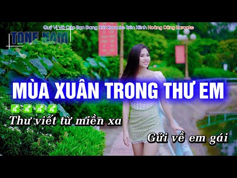 Karaoke Mùa Xuân Trong Thư Em (Tone Nam) Beat Công Tuấn Phối Mới Cực Hay – Hoàng Dũng Karaoke