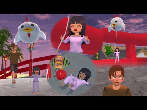 A baby lifted into the sky by a balloon | Sad Story | Sakura School Simulator