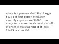 Understanding Profit Calculation for Alexis's Business