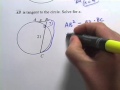 Tangent and Secant Theorems