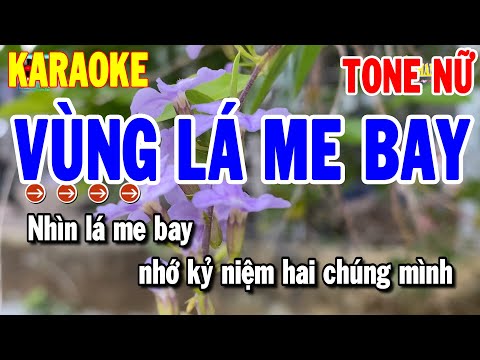 Karaoke Vùng Lá Me Bay Tone Nữ | Nhạc Sống Trữ Tình Dễ Hát | Karaoke Thanh Hải