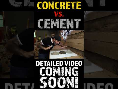 Concrete Vs Cement... WHATS THE DIFFERENCE?! #Short