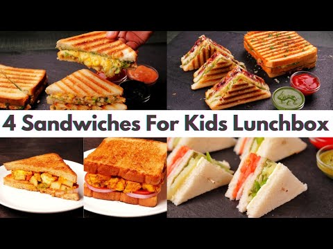 4 Easy & Tasty Sandwich Recipes For Kids | Yummy Sandwich Recipes for Kids Lunch Box