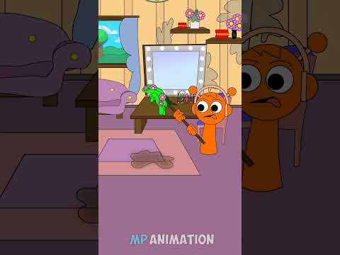 POV Oren cleans the apartment, but Vineria is left without hair Sprunki Animation #sprunki