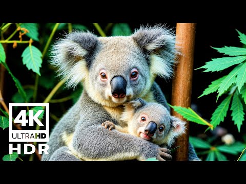 4K WILD ANIMALS – Majestic Predators and Powerful Creatures Up Close with Relaxing Piano Music