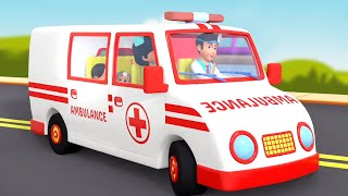 Wheels On The Ambulance, Learn Vehicles with Songs for Toddlers