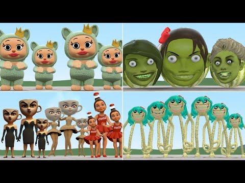 FIGHTBETWEEN ALL FEMALE LUBUBU & LIN GANGS & AI MEMES & SMILY IN GARRY'S MOD