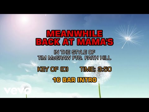 Tim McGraw and Faith Hill – Meanwhile Back At Mama’s (Karaoke)