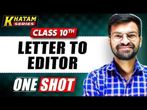 LETTER TO EDITOR in 1 Video🔥| English Grammar Class 10| Letter Writing Format Example| Dear Sir