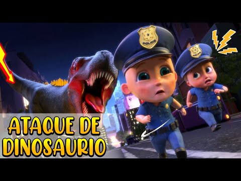 Caos de dinosaurios - Cops, Crooks, and a Dinosaur! Kids Spanish Cartoon