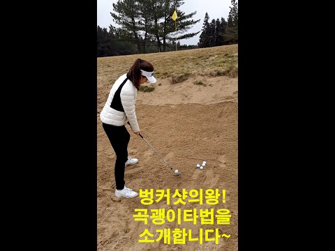 벙커샷 한방에 탈출하는 곡괭이 타법이 최고야 #shorts