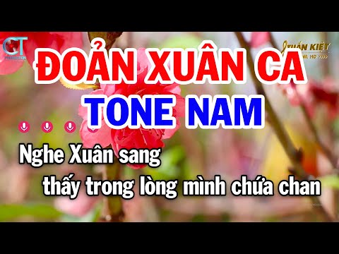 Karaoke Đoản Xuân Ca Tone Nam C | Nhạc Xuân Mới Nhất | Karaoke Tuấn Kiệt