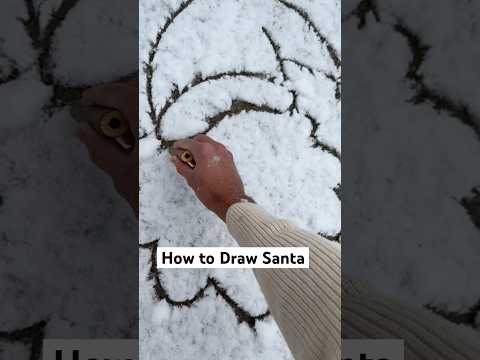 The Easiest way to draw Santa ! #drawingtutorial #howtodraw #santa #snow