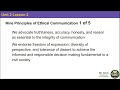 Ethical Communication Principles and Practices
