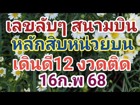 เลขลับๆสนามบิน ปล่อยหลักสิบหน่วยบน เดินดี12งวด งวดแรก ฟังดีๆ16ก.พ68