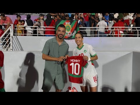 بعد الفوز على الكونغو.. لاعبات المنتخب الوطني فرحانات مع العائلات ديالهم