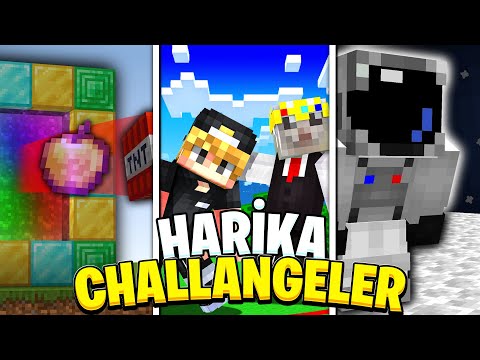 Minecraft ama En HARİKA CHALLANGELERİ Yaptım..