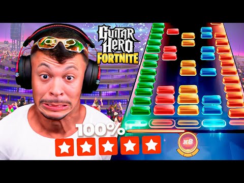 O GUITAR HERO DO FORTNITE É FACIL DEMAIS PRA MIM 🤯 (joguei muito no expert)