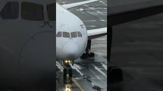 Plane Tires Rain Puddle Splash