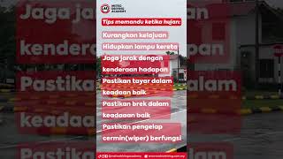 Tips memandu ketika hujan