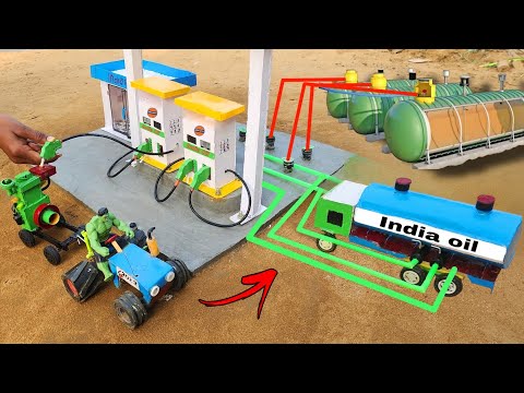 DIY Mini petrol pump | Tractor generator | Concrete batching plant | Science Project