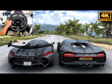 Koenigsegg Jesko & Bugatti Chiron | Forza Horizon 5 | Thrustmaster T300RS gameplay