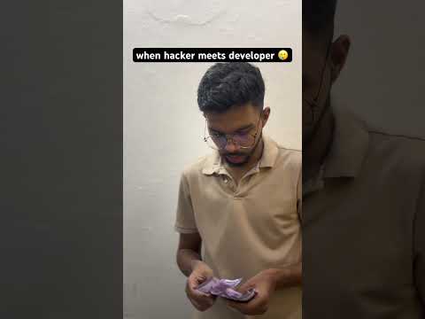 when hacker met developer ๐ซค #short #shorts