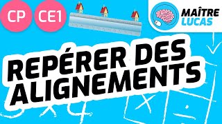 Repérer des alignements CP - CE1 - Cycle 2 - Mathématiques - Maths - Géométrie
