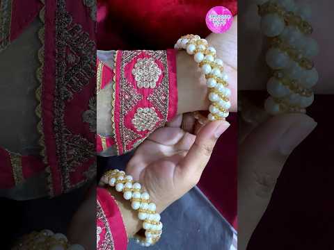 #shorts DIY Eid Bangles #beadsjewellery #bangles #crafternimi pearl bangles making at home #craft