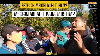Setelah Bunuh Tuhan, bicara keadilan? | Mansur Vs Kristen | Speakers Corner Hyde Park Sub INDO