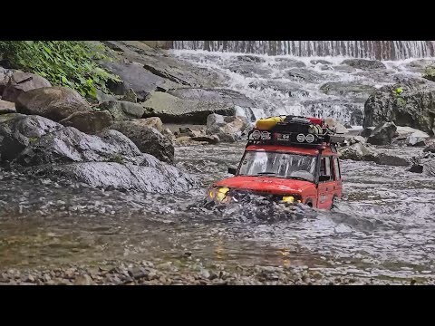 LandRover Discovery1 G4 Challenge - creek rock cralwing #asmr #rc #rccar #toys #offroad #truck #4x4