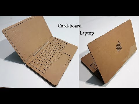 How to Make A laptop with Cardboard : Apple laptop