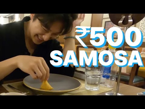 Koreans try ₹500 SAMOSA in Delhi!