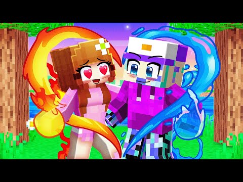 Fire Girl and Water Dash Love Story in Minecraft…