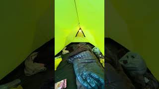 Calm after storm - tent camping in new Zealand
