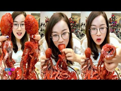 【Mukbang ASMR Seafood】She is very greedy to eat seafood lobster, octopus, crab 。64