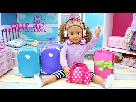 OUR GENERATION DOLL PACKING BAGS FOR BEACH VACATION