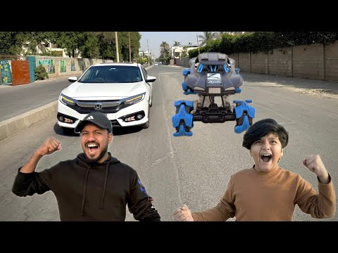 Drag race civic vs Monster Jeep 😳 || Anas Bhai Civic vs Ali Monster Jeep Race  😳 ||