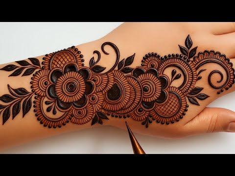 Latest Arabic Mehndi 2025 | Easy & Stylish Back Hand Henna Design Mehndi for Eid,  & Parties