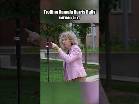 Trolling Kamala Harris rally! ​⁠@frankielonigro  #trump #biden #politics