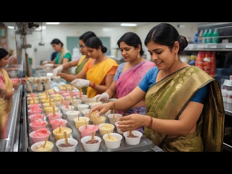 🍦 These Women Make 1000s of Ice Creams Daily in a Tiny Factory! Unbelievable Process! 😲❄️
