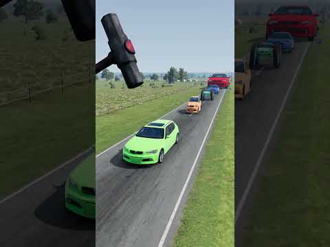 From small to giant cars battling with a hammer #7