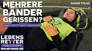 Innenband, Außenband, Meniskus? Micha & David im Fussball-Einsatz | Lebensretter hautnah