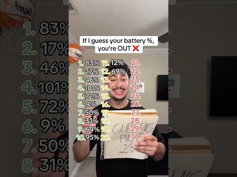 If I guess your battery %, YOU’RE OUT