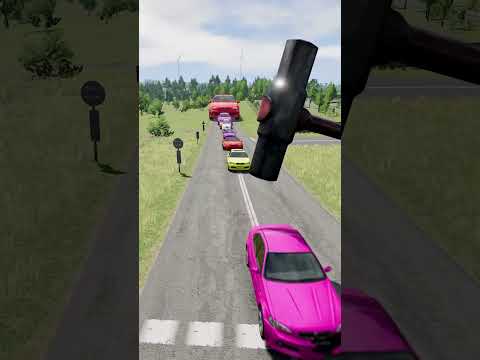 Colorful Small to Giant Cars vs Hammer #24