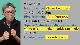 Bài 208: Từ vựng - 12 từ và 10 lời chúc đầu năm thường dùng trong dịp Tết Bính Ngọ 2026.