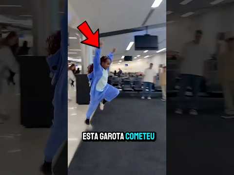 ESSA GAROTA TENTOU DAR UM MORTAL NO AEROPORTO 😱