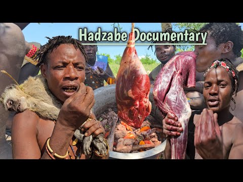 🔥Hadzabe Tribe Hunting & Cooking🍖 Kudu,Wild Pig,Baboons Survival Tactics Full Documentary || Hunters